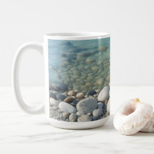 Steine Strand Schöne Natur Meer Kiesel Strand Kaffeetasse