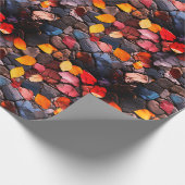 Steine und Blätter Geschenkpapier (Ecke)