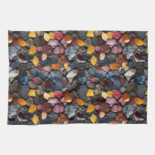 Steine und Blätter Geschirrtuch (Horizontal)