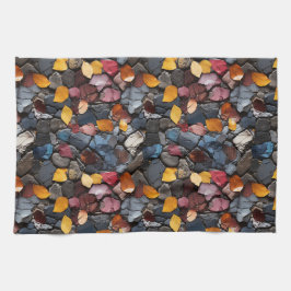 Steine und Blätter Geschirrtuch