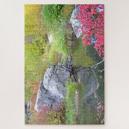 Steine- und Grasreflektionen Puzzle (Vertikal)