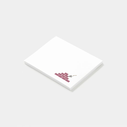 Steine und Trowel Post-it Klebezettel (angewinkelt)