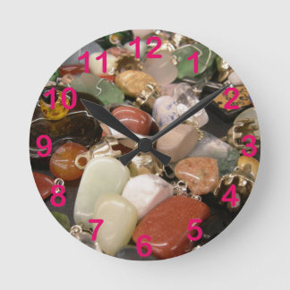 Steine und Winkel Runde Wanduhr