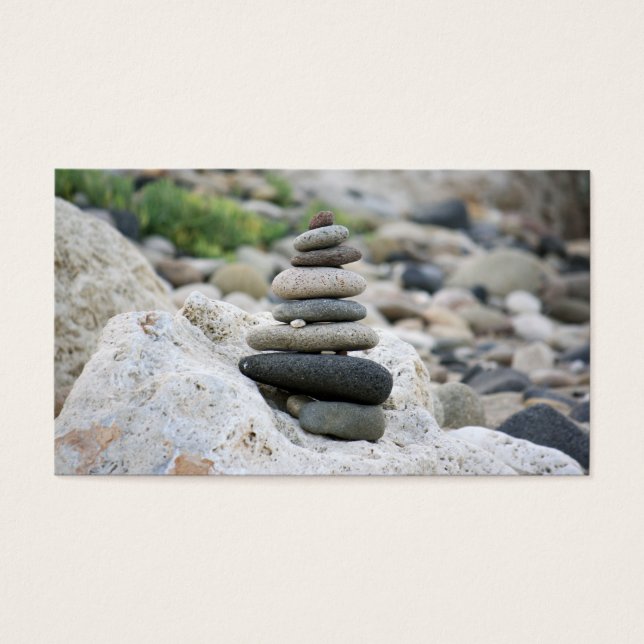 Steine Zen im Strand von Almeria (Vorderseite)
