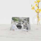 Steine Zen im Strand von Almeria Karte (Gelbe Blume)