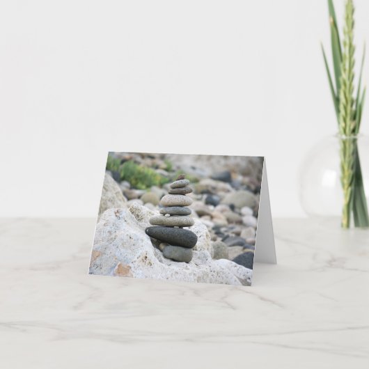 Steine Zen im Strand von Almeria Karte (Vorderseite)