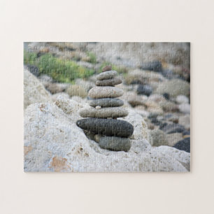 Steine Zen im Strand von Almeria Puzzle