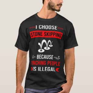 Steinehüpfen Steine Felsen Flachwasser tauchen T-Shirt
