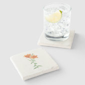 STEINER UNTERSETZER MIT BOTANISCHER ORANGE-LILY: R (Seitenansicht)