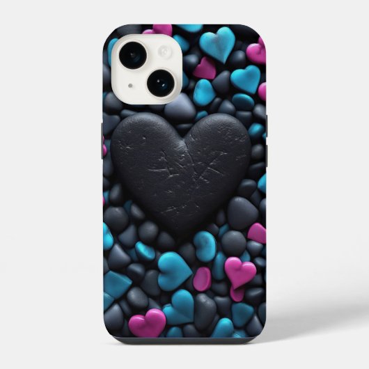 Steinerne Herzen iPhone Hülle (Rückseite)