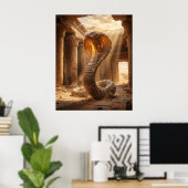 Steinernen Kobra-Wüsten-Tempel Poster (Heimbüro)