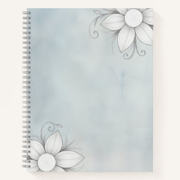Steinernes Blumenmuster Notizblock