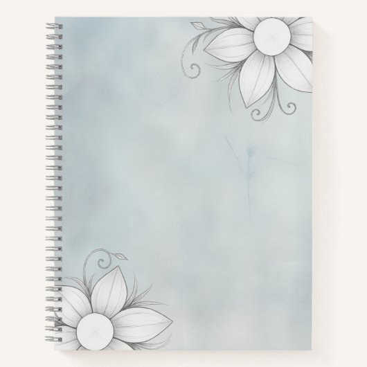 Steinernes Blumenmuster Notizblock (Vorderseite)