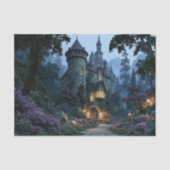 Steinernes Turm Fantasy Schloss Decoupage Seidenpapier (Vorderseite)