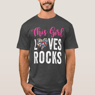 Steinesammler Jagd Mädchen Frauen Steine Geologie T-Shirt