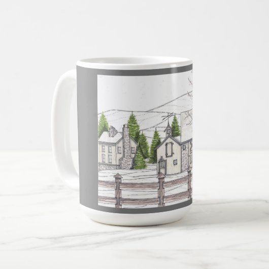 Steinfarm Winter Gray 15oz Tasse (Vorderseite Links)