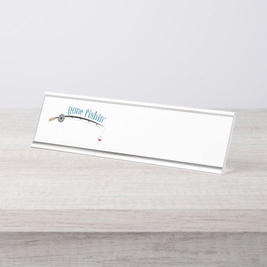 Steinfischerei Schreibtischnamensplakette (Vorderseite )