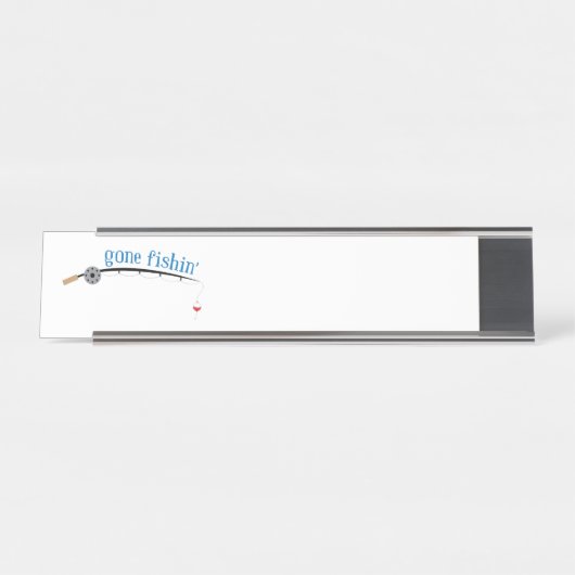 Steinfischerei Schreibtischnamensplakette (Vorderseite )