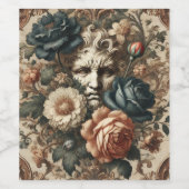 Steinfronten & müde Nächte - Gotisches Barock Weinetikett (Einzelnes Label)