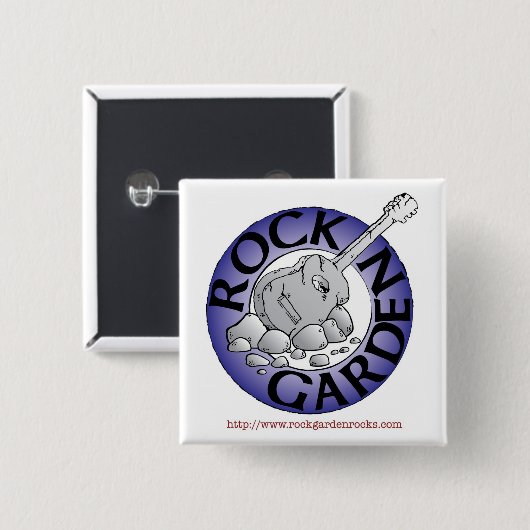 Steingarten-Knopf Button (Vorne & Hinten)