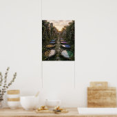 Steingarten mit Reflektionsbecken Poster (Küche)