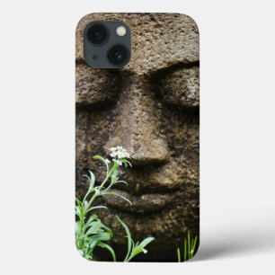 Steingartenstatue mit Blume Case-Mate iPhone Hülle