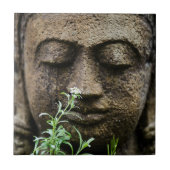 Steingartenstatue mit Blume Fliese (Vorderseite)