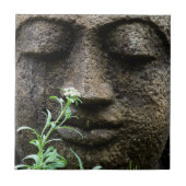 Steingartenstatue mit Blume Fliese (Vorderseite)