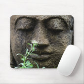 Steingartenstatue mit Blume Mousepad (Mit Mouse)