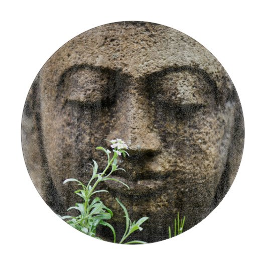 Steingartenstatue mit Blume Schneidebrett (Vorderseite)