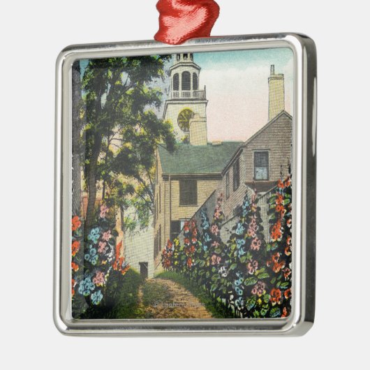 Steingassen-Ansicht der Südturm-und Stadtuhr Ornament Aus Metall (Links)