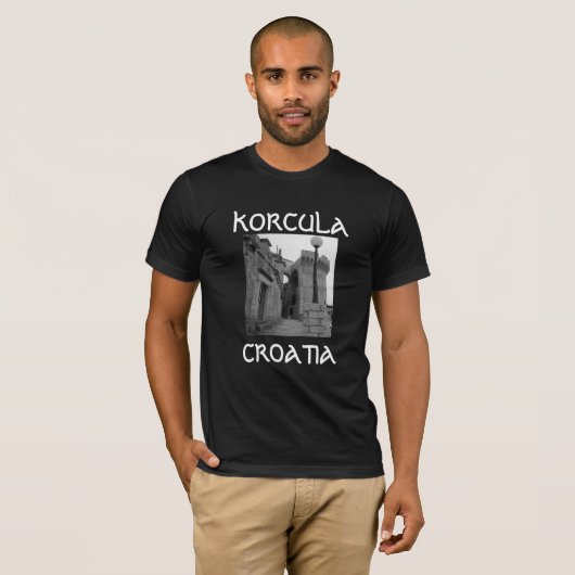 SteinGebäude in Korcula T-Shirt (Vorne ganz)