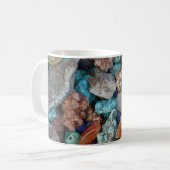 Steingestein natürliche Textur farbenfroh Kaffeetasse (Vorderseite Links)