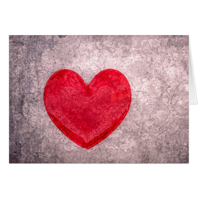 Steingewaschenes Herz (Vorderseite (Horizontal))