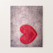 Steingewaschenes Herz Puzzle (Vertikal)