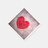 Steingewaschenes Herz Serviette (Ecke)