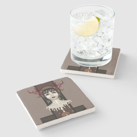 Steinglasunterteil Steinuntersetzer (Seitenansicht)