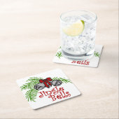 Steinglocken Rechteckiger Pappuntersetzer (Vor Ort)