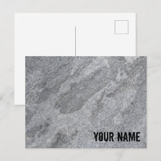 Steingranitstruktur, graue Steinzeug Feiertagspostkarte (Vorne/Hinten)