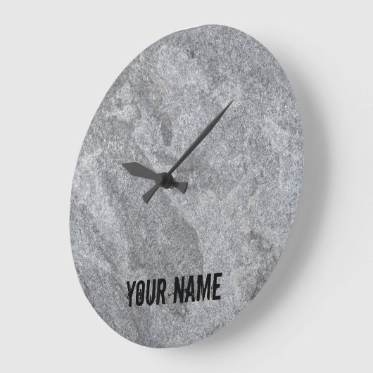 Steingranitstruktur, graue Steinzeug Große Wanduhr (Winkel)