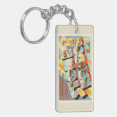 Steinhafen-New-Jersey NJ alte Vintage Postkarte Schlüsselanhänger (Vorderseite links)