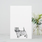 Steinhaufen Terrier Briefpapier (Stehend Vorderseite)