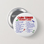 STEINHAUFEN-TERRIER-Eigentums-Gesetze 2 Button (Vorne & Hinten)