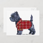 Steinhaufen-Terrier-Feiertag Feiertagspostkarte (Vorne/Hinten)