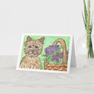 Steinhaufen-Terrier-Geburtstagskarte notecard Karte