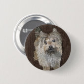 Steinhaufen-Terrier-Knopf Button (Vorne & Hinten)