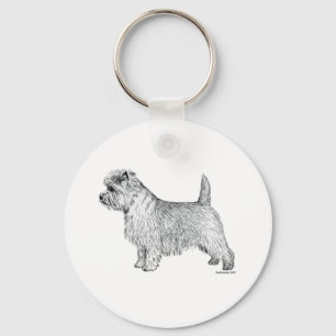 Steinhaufen-Terrier-Seite Schlüsselanhänger