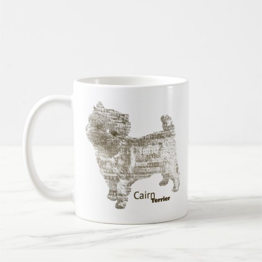 Steinhaufen Terrier ---  - TypoDoggies Kaffeetasse (Links)