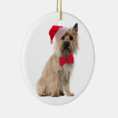 Steinhaufen-Terrier-Weihnachtsverzierung Keramik Ornament (Rechts)