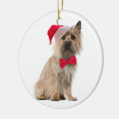 Steinhaufen-Terrier-Weihnachtsverzierung Keramik Ornament (Links)